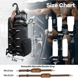 Magnetic Gym Water Bottle & Crossbody Bag (Black Upgraded StrongMagnet)