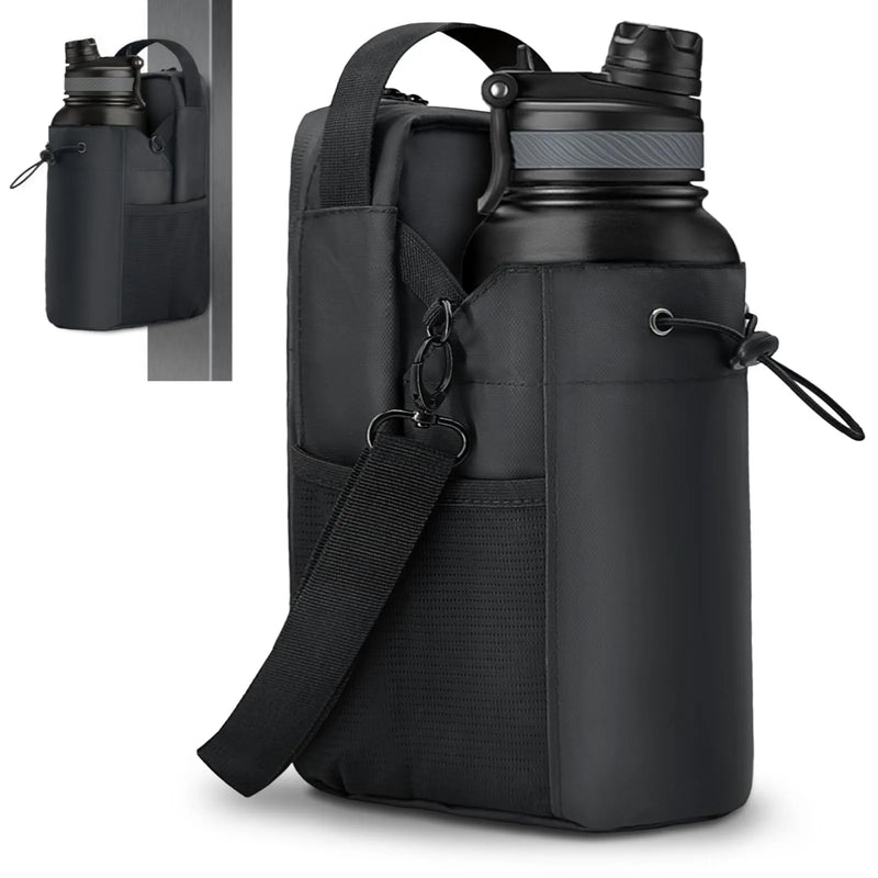 Interior of the magnetic gym bag showing organised pockets