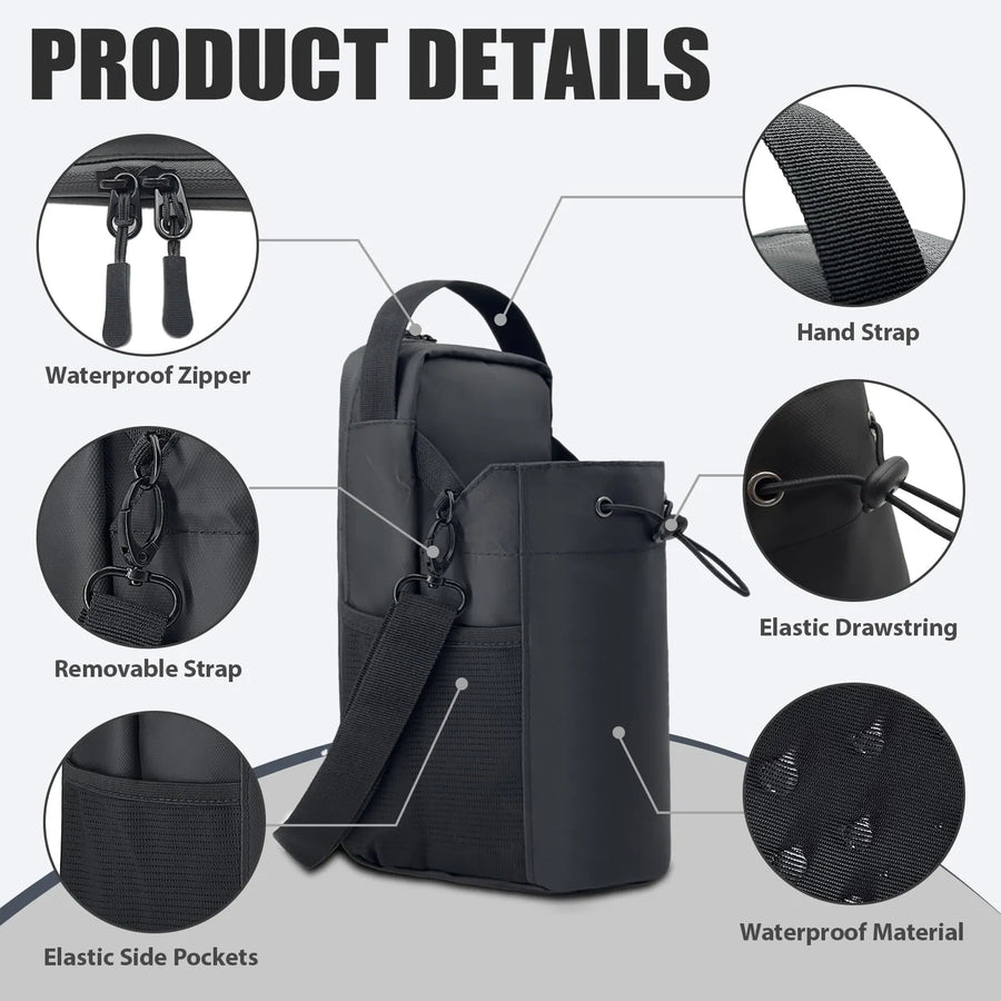 Magnetic Gym Water Bottle & Crossbody Bag