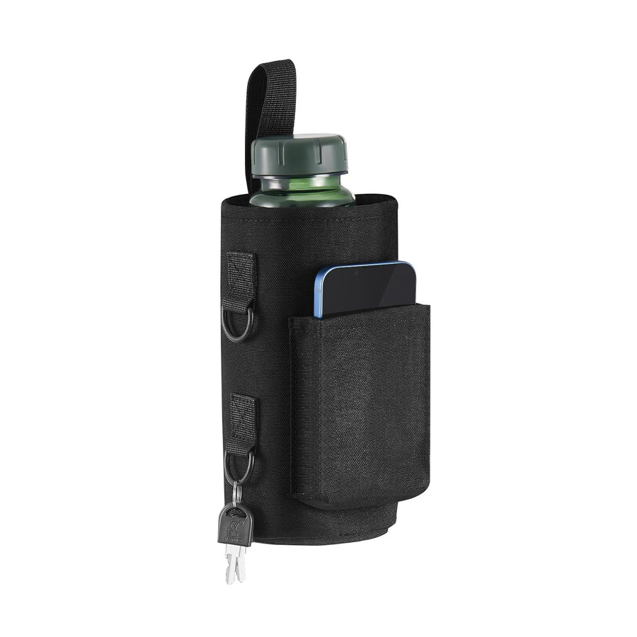 Magnetic Gym Water Bottle Crossbody Bag All Black