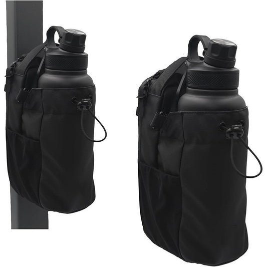 Magnetic Gym Water Bottle Crossbody Bag All Black