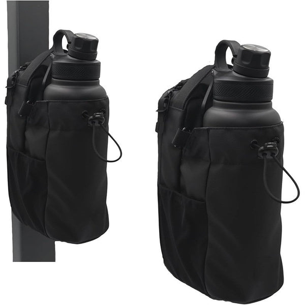 Magnetic Gym Water Bottle Crossbody Bag All Black
